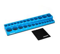 NEIKO 03972A Magnetic Socket Holder, 3/8” Drive, 1/4” to 1” SAE, Shallow & Deep Sockets Tray, Standard Socket Set Organizer, Socket Organizers for Toolboxes Trays, Scratch Free, High Visibility