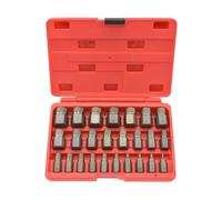 NEIKO 04204A Hex-Head Multispline Screw and Bolt Extractor Set, Easy-Out Screw Extraction, Broken Bolt Remover, Stripped Fastener Tool, 1/8 Inch to 7/8 Inch in 1/32-Inch Increments, CrMo, 25 Pieces
