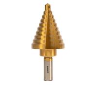 NEIKO 10194A Titanium Step Drill Bit, High-Speed Alloy-Steel Bit, Hole Expander for Wood and Metal, 10 Step Sizes from 1/4 Inch to 1 3/8 Inches