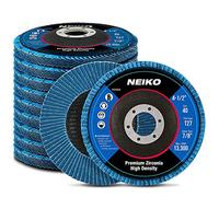 NEIKO 11255A 10 Pack Jumbo Zirconia Flap Discs 4-1/2 for Angle Grinder, 40 Grit Flapper Wheel, Flat T27 Grinding Wheel 4.5 Inch Flap Disc, 7/8" Arbor Grinding Disc, Flap Wheel for Wood & Metal Sanding