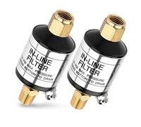 NEIKO 30253A Water & Oil Separator for Air Line, 2 Pack | 1/4 Inch NPT Inlet and Exhaust | 150 PSI | Air Compressor and Air Tool Accessory | Protect the Life of Pneumatic