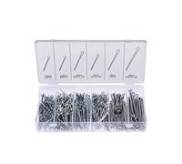 Neiko 50454A Assortment Pc | Steel Split Fastener Clip | Straight Hairpin, Silver, Cotter Pin, 555 Piece