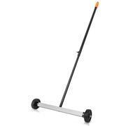 NEIKO 53414A 17" Mini Magnetic Sweeper Rolling Magnetic Sweeper with Wheels, Adjustable Handle, Lightweight Magnet for Nail Pickup, 10 Lb Capacity, Nail Detector
