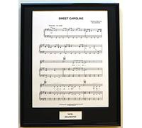 NEIL DIAMOND/FRAMED SONGSHEET/SWEET CAROLINE (Can be personalised)