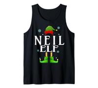Neil Elf Xmas Funny Men's Family Matching Christmas Neil Tank Top