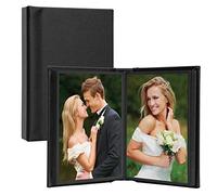 Neil Enterprises Inc. 4" x 6" Black Leather Self-Stick Photo Album - Holds 10 photos