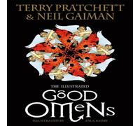 Neil Gaiman The Illustrated Good Omens Hardback Book in White Neil Gaiman White