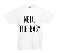 Neil The Baby Gavin and Stacey Wales Welsh Childrens Kids T Shirt Hoodie TOP Funny Novelty ANNOUCEMENT Reveal Boys Girls Fathers Day White