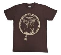 Neil Young Tour '76 Seal Official Tee T-Shirt Mens Unisex (Large) Brown