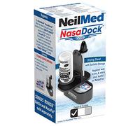 NeilMed NasaDock Plus Stand Black | Keeps Sinus Rinse Bottle and Neti Pot Dry and Clean, Holds Up to 60 Premixed Packets, Stand Only Included