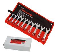 Neilsen 10Pc Stubby Polished Metric Combination Spanner Wrench Set 10mm - 19mm