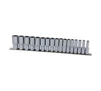 Neilsen 17 Piece Deep Socket Set With Holding Rail - 3/8" Drive 12 Point Sockets Ct0874