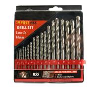 Neilsen CT3726-19pc HSS Drill Set for Metal, Plastic and Wood with Sizes 1mm to 10mm
