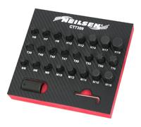 Neilsen 26pc Interchangeable Impact Bit Set 1/2in Drive Hex Star Spline