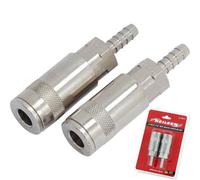 Neilsen 2Pc Air Line Fittings Hose Compressor Quick Connector Coupler 1/4" Bsp