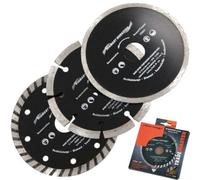 3pc Diamond Cutting Disc Blade Set 115mm Solid Segment Turbo Dry Wet