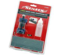 Neilsen 3Piece Wood Chisel Sharpening Set With Hone Guide, Honing Stone Oil