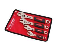 Neilsen 4Pc Adjustable Spanner Wrench Soft Grip Handle 150mm 200mm 250mm 300mm