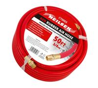 Neilsen CT0003-3/8in x 50ft Rubber Air Hose | 300 PSI Working Pressure | Brass BSP Fittings | Flexible Heavy-Duty Hose for Air Compressor Applications