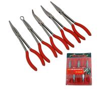 Neilsen 5pc Extra Long Reach Bent Straight Pliers Plier Soft Grip Handle Set 11"