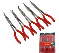 Neilsen CT3007 3007 5 Piece 11" Long Reach Pliers Set, Red