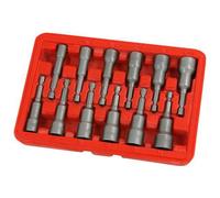 Neilsen 65mm Magnetic Nut Driver Socket Set 1/4" Hex Shaft 12Pc Metric & Sae (Ct4707)