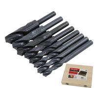 Neilsen 8Pc Hss Drill Metal Bits Set Reduced Shank Twist Drill Bit 1/2"