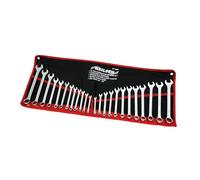 25PC SPANNER SET METRIC AF IMPERIAL COMBINATION WRENCH RING OPEN IN CASE CT0087