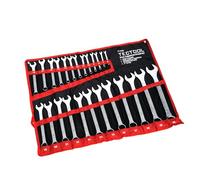 25PC SPANNER SET METRIC DROP FORGED COMBINATION WRENCH RING OPEN IN CASE 0088
