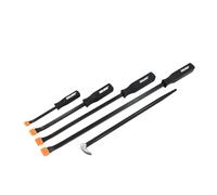 Neilsen CT0239 5pc Pry Bar Set with Roll Head Bar | Ergonomic Handles | High Carbon Steel | Ideal for Demolition, Construction, Automotive & DIY