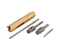 Neilsen CT0682-38mm x 150mm Core Drill with 3 Cutting Segments | Includes Pilot Drill, Drift Key, Hex and SDS Adaptors | Ideal for Asphalt, Blocks, Bricks, Concrete, Limestone