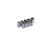 neilsen CT0732 1/4 and 3/8 DR External Female Torx Bit Star E Socket Set - Black