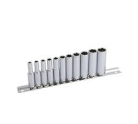 Neilsen CT0753 1/4-Inch Drive 11-Piece Deep Socket Set - 4mm to 13mm, Includes Rail - Heavy-Duty, Versatile and Ideal for Automotive and Mechanical Tasks
