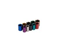 neilsen CT0907 10 Piece Multi Coloured Socket Set, 3/8" Drive + Wall Rail