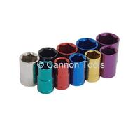 Neilsen CT0909 1/2-Inch Drive Plus Wall Rail Socket Set - Multi-Colour (10-Piece)