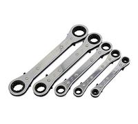 Neilsen CT1046 5pc Ratchet Ring Spanner Set SAE 1/4 3/8 1/2 5/8 3/4 Forward and Reverse Ratchet Mechanism