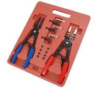 Neilsen CT1059 2pc Circlip Pliers Extra Long | 10in with Spring Ratchet Locking Mechanism