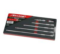 Neilsen CT1233 6-Piece 3/8-Inch Drive Extension Bar Set with Wobble End - Chrome Vanadium, 38mm to 300mm, Ideal for Automotive and Mechanical Repairs