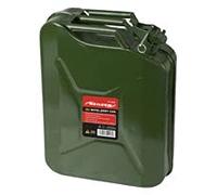 Neilsen CT1262 20L Steel Jerry Can with Leak-Proof Bayonet Closure - Green, Heavy-Duty Fuel Storage for Multi-Purpose Use