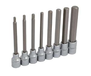 Neilsen CT1275 8pc 1/2in.Dr Hex Bit Set - Sizes : 5, 6, 7, 8, 10, 12, 14, 17mm | 140mm Long