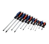 Neilsen Pound-Through Screwdriver Set CT1427 - 12pc Flat & Pozi, Magnetic Tips, Tactile Rubber Grips