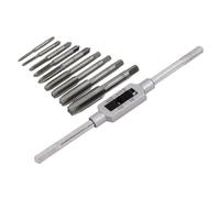 Neilsen CT1467 1467 TAP Wrench Set M3 M4 M5 M6 M7 M8 M10 M12 DIE Metric RETHREADING Tool 10 Piece, Black