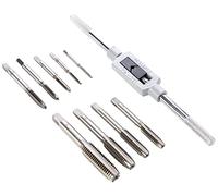 Neilsen CT1467 1467 TAP Wrench Set M3 M4 M5 M6 M7 M8 M10 M12 DIE Metric RETHREADING Tool 10 Piece, Black