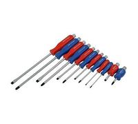 neilsen CT1506 Flat and Pozi Screwdriver Set - Silver (12-Piece)