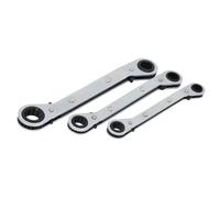 Neilsen CT1625 3pc Offset Ratchet Ring Spanner Set 10 11 12 13 14 17mm Forward and Reverse Ratchet Mechanism