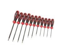 Neilsen CT1782-11pc Diamond Tipped Tamper Proof Star Screwdriver Set S2 Steel with T6-T40 Sizes for Automotive and DIY Applications