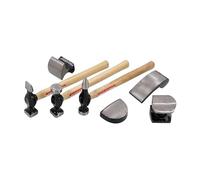 Neilsen CT2310 7pc Body Repair Kit - Panel Beating Set with Bumping, Pick & Finish, Reverse Curve Hammers - Curved, Double-End, Shrinking & Utility Dollies