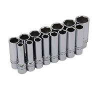 neilsen CT2393 8-21 mm 3/8 Deep Xi-On Socket Set - Silver