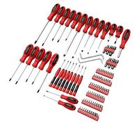 Neilsen CT2551 106 Pieces Screwdriver and bits Set with Storage Pouch - Red