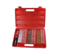 Neilsen CT2572 38pc Mixed Brush Set, 1/4-Inch Hex Shaft, Compatible with Quick Release Drivers and Extensions, Includes Brass, Nylon, and Steel Brushes, 8mm to 19mm Diameter